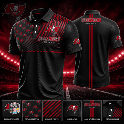 VIRAL EDITION - NEW CUSTOMIZED NFL10 TBB TAMPA BAY BUCCANEERS POLO SHIRT, ZIP POLO SHIRT & T-SHIRTS