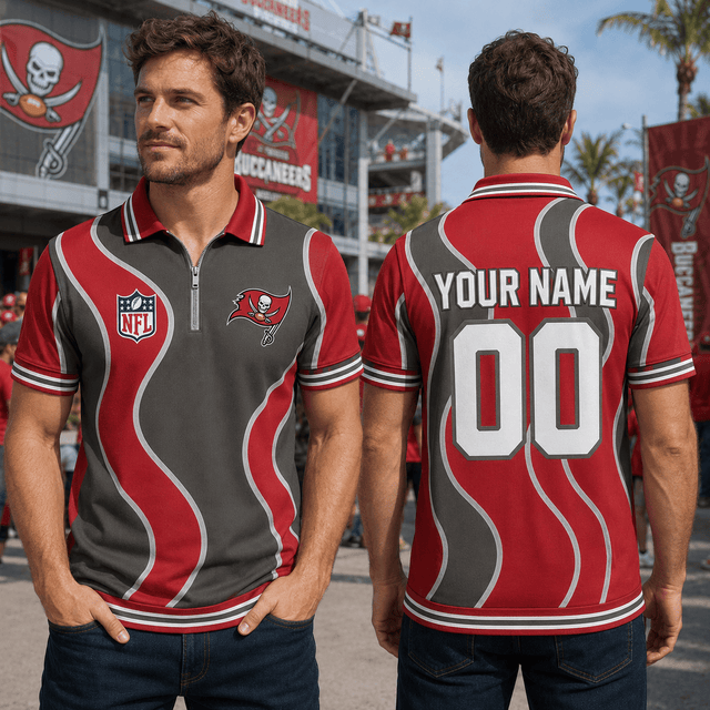 EXCLUSIVE EDITION - NEW CUSTOMIZED NFL10 TBB TAMPA BAY BUCCANEERS POLO SHIRT, ZIP POLO SHIRT, T-SHIRT, HOODIE, ZIP HOODIE & SWEATSHIRT