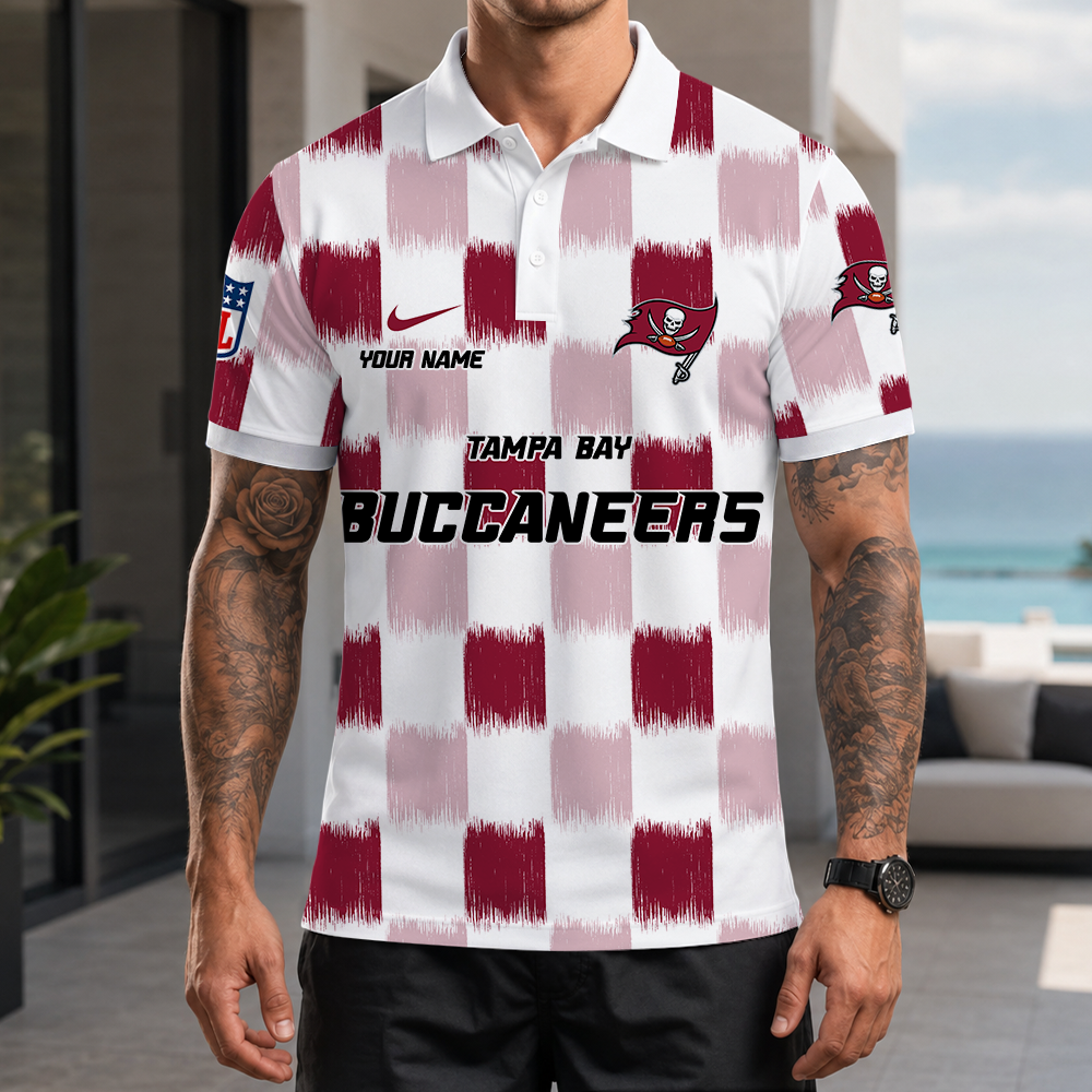 [SPECIAL OFFER] NEW CUSTOMIZED NFL10 TBB TAMPA BAY BUCCANEERS POLO SHIRT