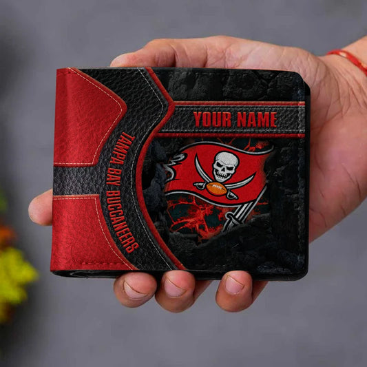VIRAL EDITION - NEW CUSTOMIZED NFL10 TBB TAMPA BAY BUCCANEERS LEATHER WALLET