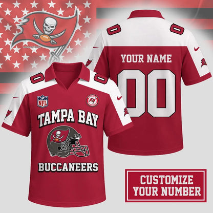 ELITE EDITION - NEW CUSTOMIZED NFL10 TBB TAMPA BAY BUCCANEERS0 POLO SHIRT