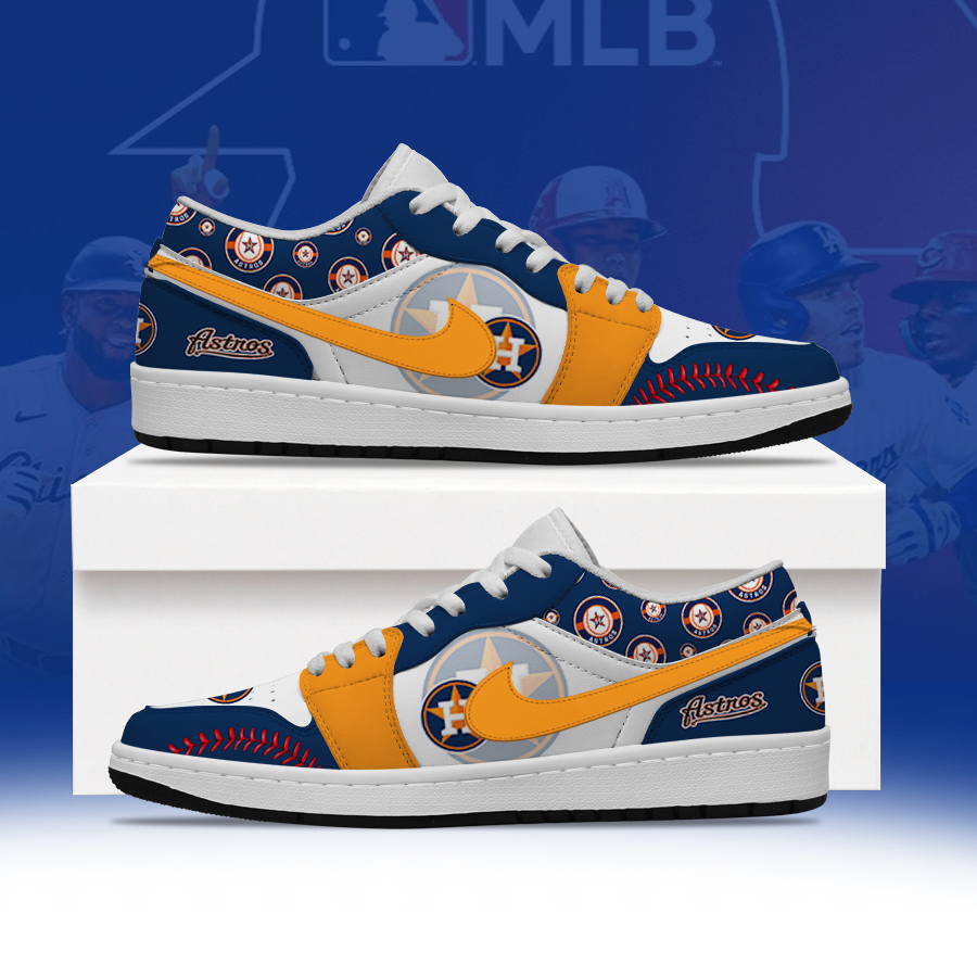 LIMITED EDITION - NEW CUSTOMIZED MLB10 HAS HOUSTON ASTROS AIR JORDAN LOW SHOES