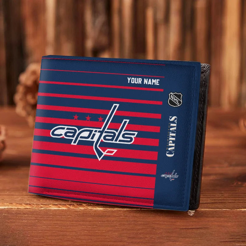 VIRAL EDITION - NEW CUSTOMIZED NHL10 WCP WASHINGTON CAPITALS LEATHER WALLET