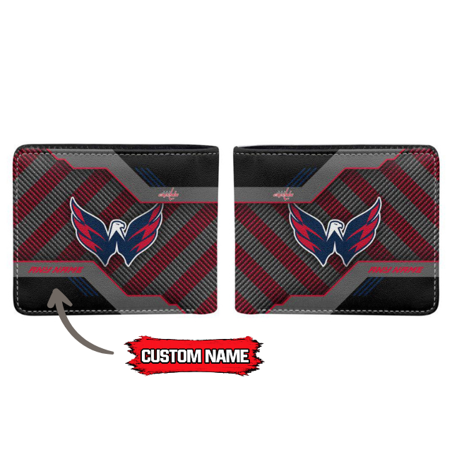 VIRAL EDITION - NEW CUSTOMIZED NHL10 WCP WASHINGTON CAPITALS LEATHER WALLET