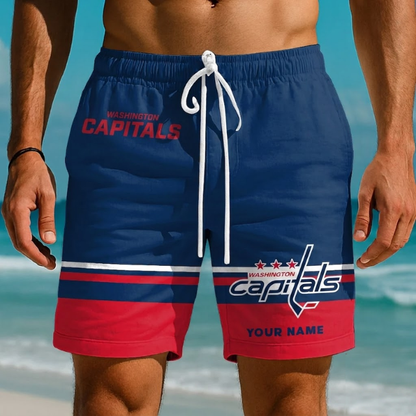 EXCLUSIVE EDITION - NEW CUSTOMIZED NHL10 WCP WASHINGTON CAPITALS SHORT PANTS