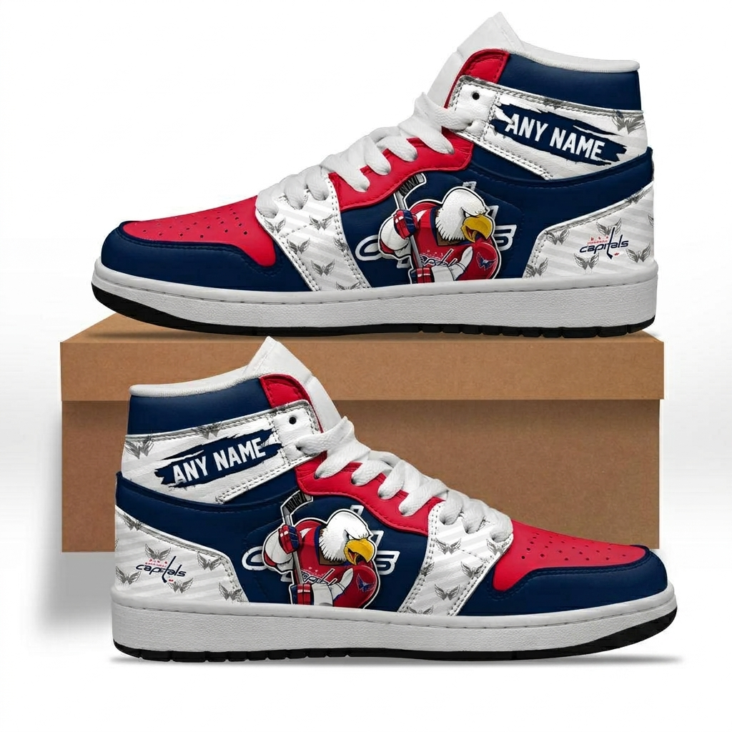 VIRAL EDITION - NEW CUSTOMIZED NHL10 WCP WASHINGTON CAPITALS AIR JORDAN SNEAKERS