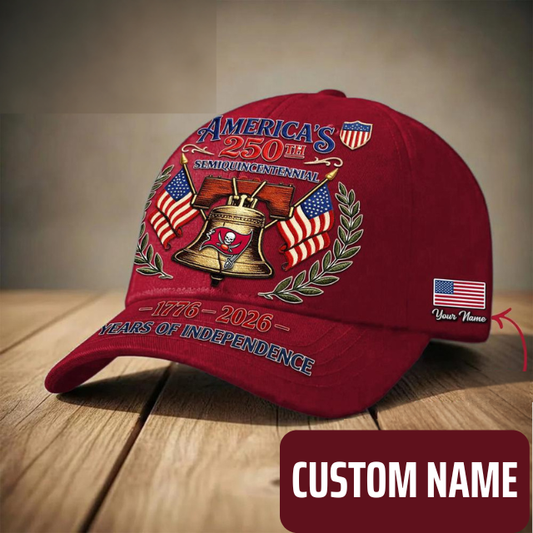 ELITE EDITION - NEW CUSTOMIZED NFL10 TBB TAMPA BAY BUCCANEERS INDEPENDENCE DAY CAP