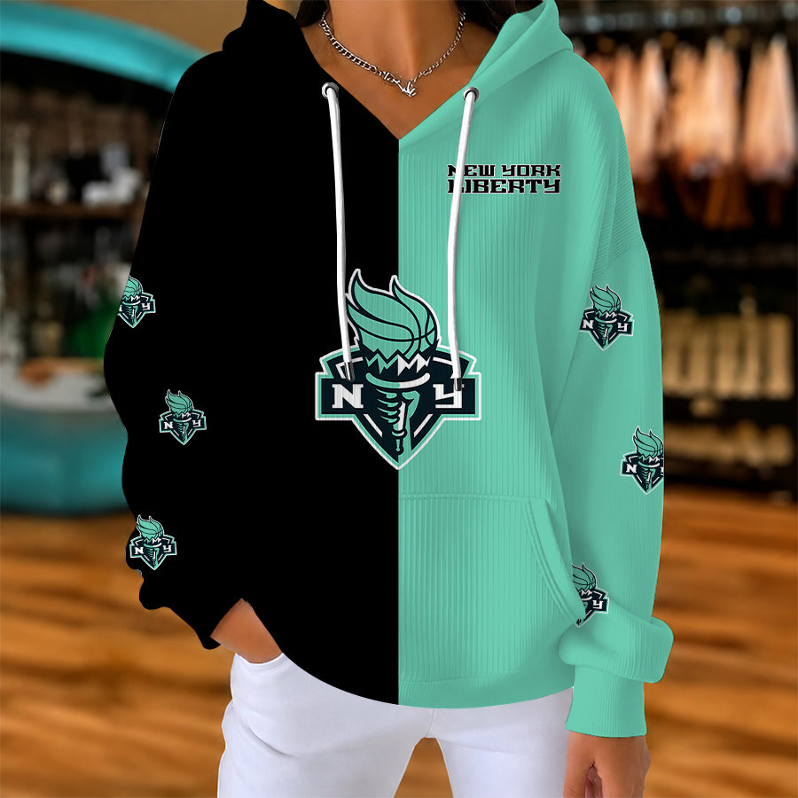 [FAN FAVORITE] NEW CUSTOMIZED WNBA10 NYL NEW YORK LIBERTY RIBBED HOODIE & SWEATSHIRT