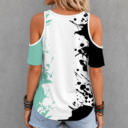 [FAN FAVORITE] NEW CUSTOMIZED WNBA10 NYL NEW YORK LIBERTY CRISS CROSS V-NECK TOP