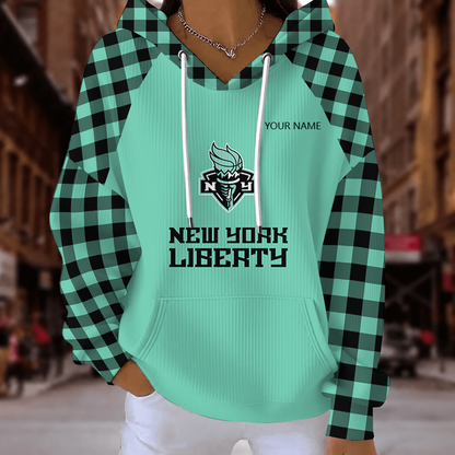 [FAN FAVORITE] NEW CUSTOMIZED WNBA10 NYL NEW YORK LIBERTY RIBBED HOODIE & SWEATSHIRT