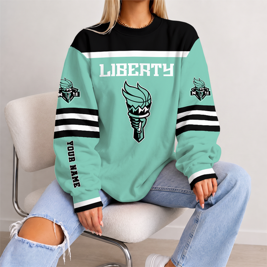 [FAN FAVORITE] NEW CUSTOMIZED WNBA10 NYL NEW YORK LIBERTY UNISEX SWEATSHIRT