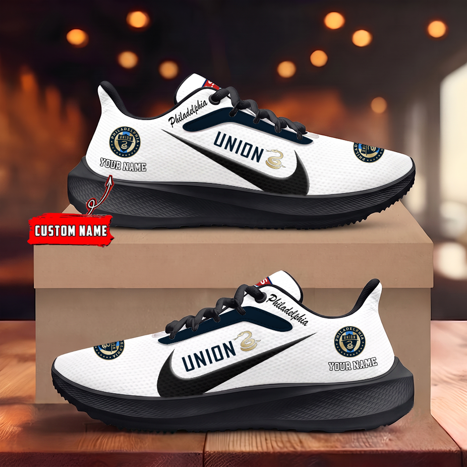 [FAN EXCLUSIVE] NEW CUSTOMIZED MLS10 PPF PHILADELPHIA UNION ROAD RUNNING SHOES