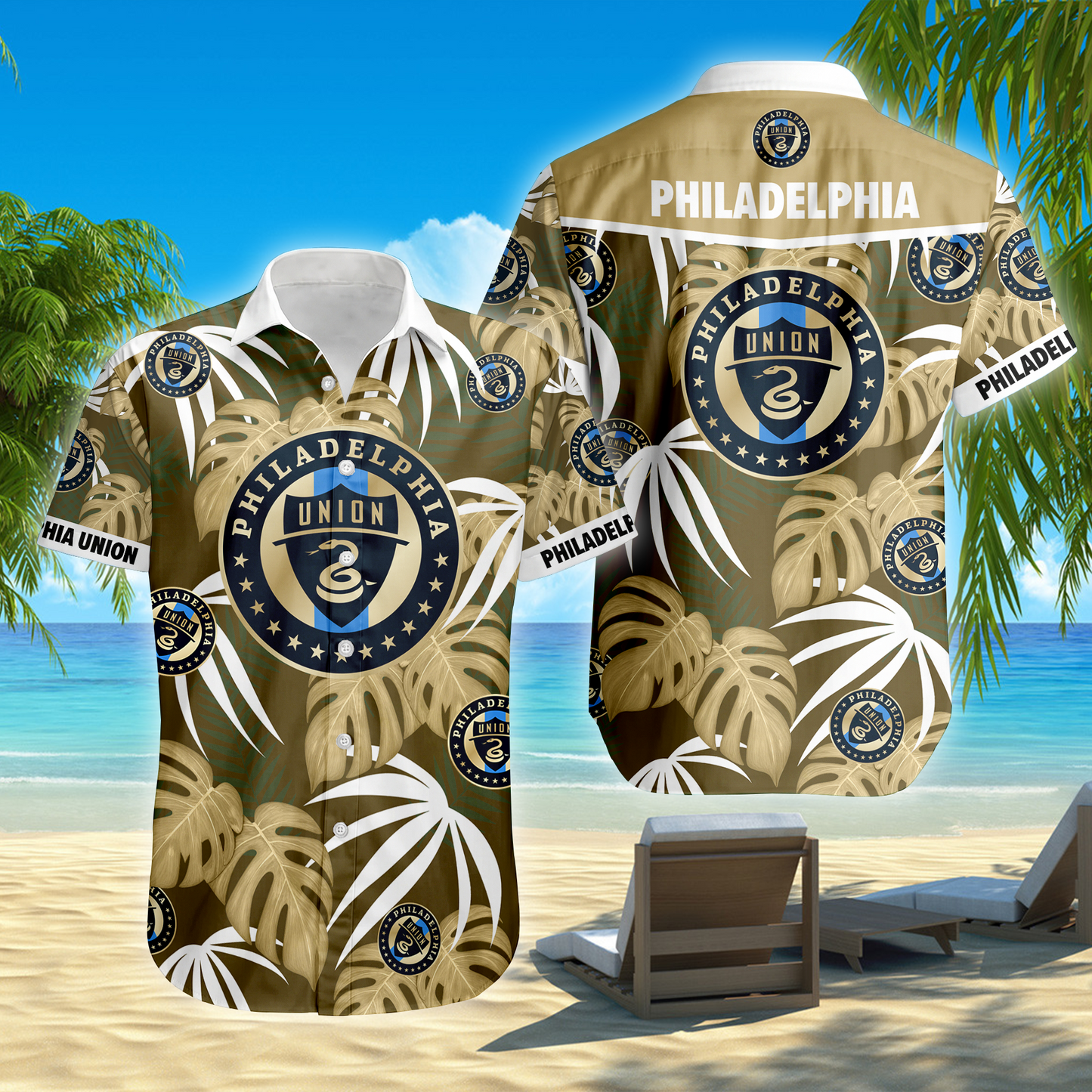 ENDING TODAY - NEW CUSTOMIZED MLS10 PPF PHILADELPHIA UNION UNISEX HAWAIIAN SHIRT