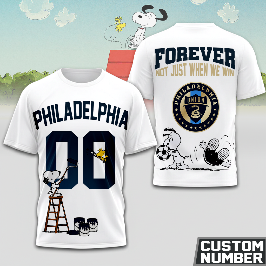 ENDING TODAY - NEW CUSTOMIZED MLS10 PPF PHILADELPHIA UNION x SNOOPY HOODIE, T-SHIRTS, ZIP HOODIE, SWEATSHIRTS & POLO