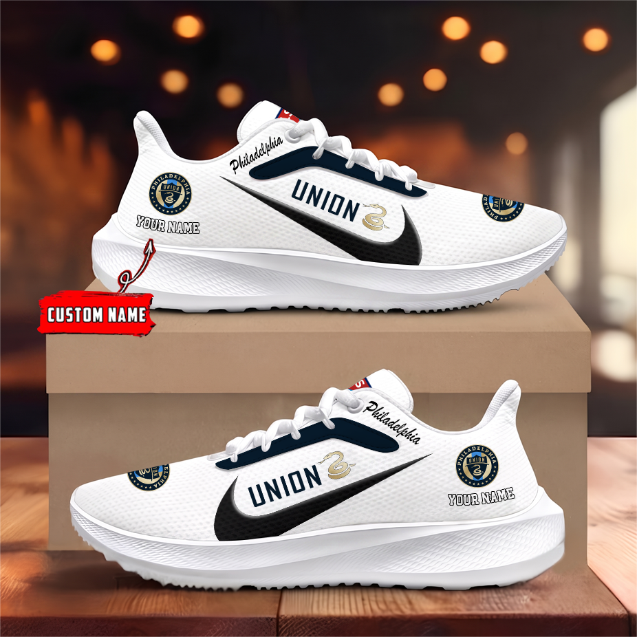 [FAN EXCLUSIVE] NEW CUSTOMIZED MLS10 PPF PHILADELPHIA UNION ROAD RUNNING SHOES