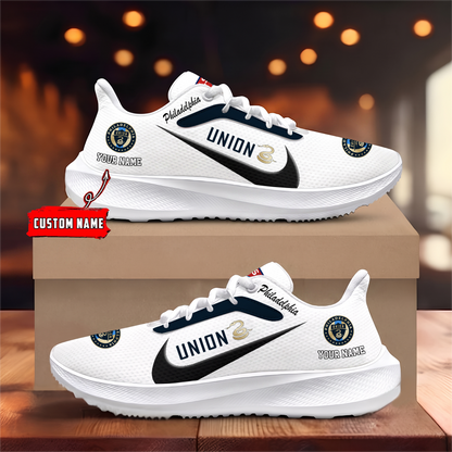 [FAN EXCLUSIVE] NEW CUSTOMIZED MLS10 PPF PHILADELPHIA UNION ROAD RUNNING SHOES