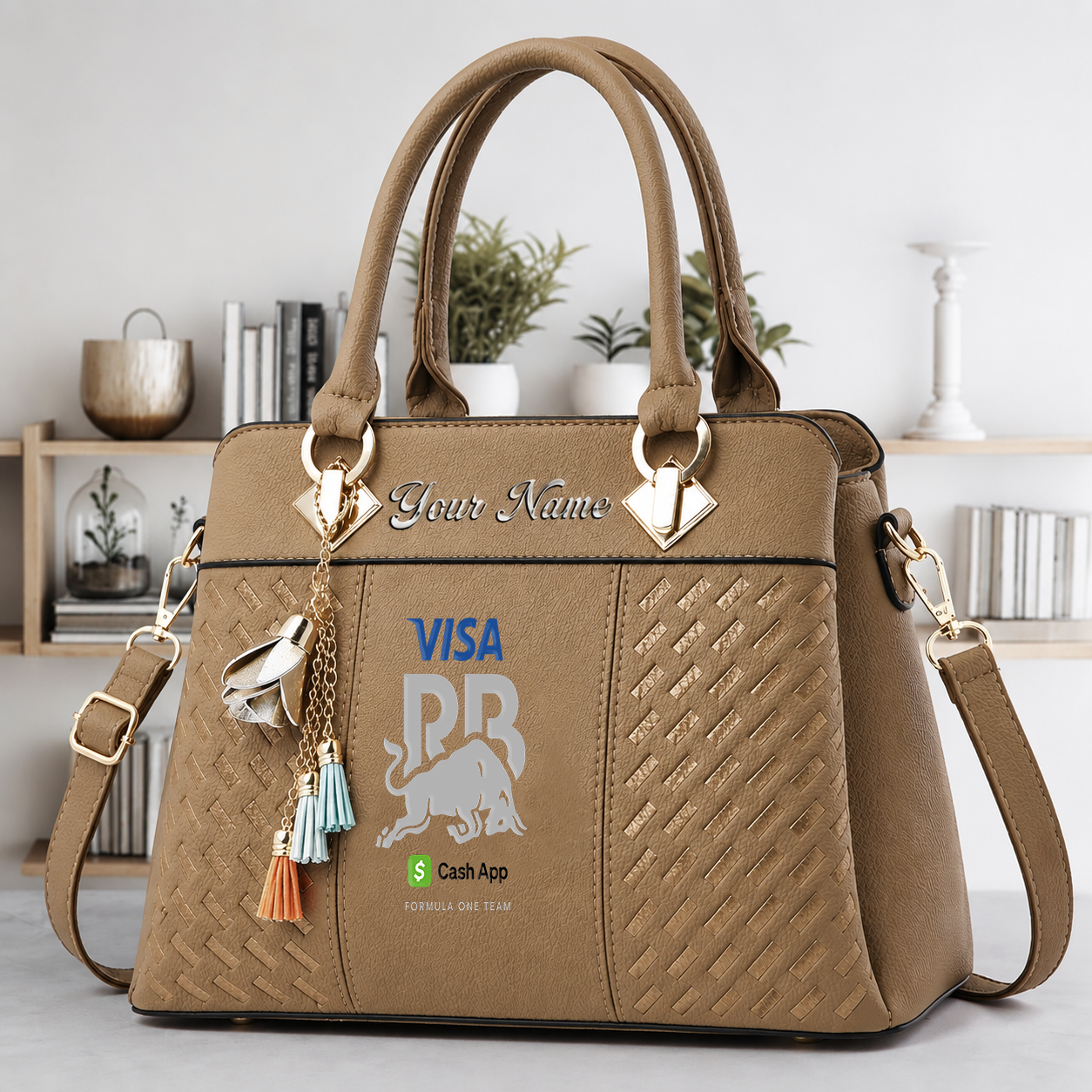 LIMITED RUN - NEW CUSTOMIZED F110 VCARB RACING BULLS LUXURY HANDBAG IN MULTIPLE COLORS