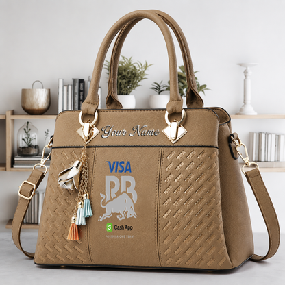 LIMITED RUN - NEW CUSTOMIZED F110 VCARB RACING BULLS LUXURY HANDBAG IN MULTIPLE COLORS