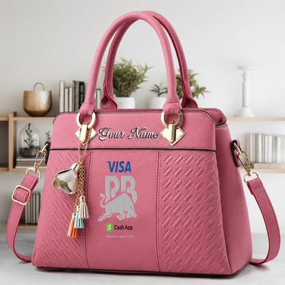 LIMITED RUN - NEW CUSTOMIZED F110 VCARB RACING BULLS LUXURY HANDBAG IN MULTIPLE COLORS