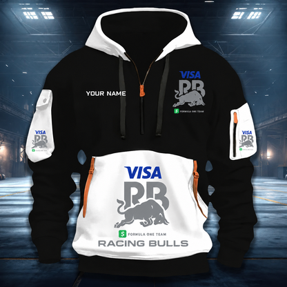 LIMITED RUN - NEW CUSTOMIZED F110 VCARB RACING BULLS QUARTER ZIP HOODIE