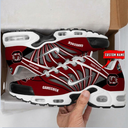 LIMITED EDITION - NEW CUSTOMIZED NCAA CWS10 SCG SOUTH CAROLINA GAMECOCKS UNISEX AIR MAX PLUS SNEAKERS