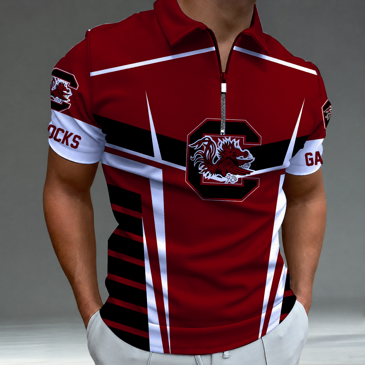 [FAN FAVORITE] NEW CUSTOMIZED NCAA CWS10 SCG SOUTH CAROLINA GAMECOCKS POLO SHIRT