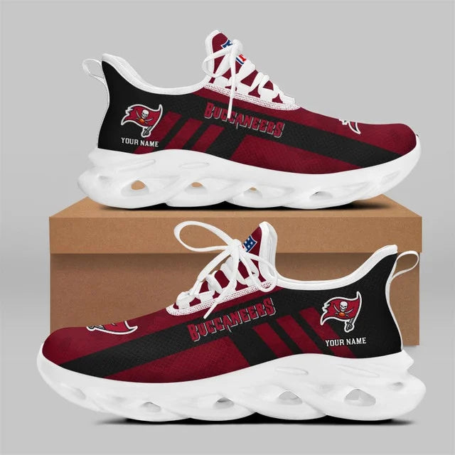 LIMITED EDITION - NEW CUSTOMIZED NFL10 TBB TAMPA BAY BUCCANEERS UNISEX MAX SOUL SHOES
