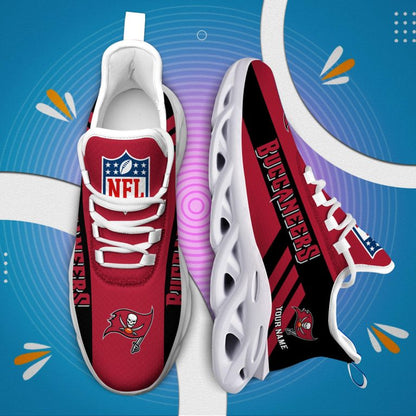 LIMITED EDITION - NEW CUSTOMIZED NFL10 TBB TAMPA BAY BUCCANEERS UNISEX MAX SOUL SHOES