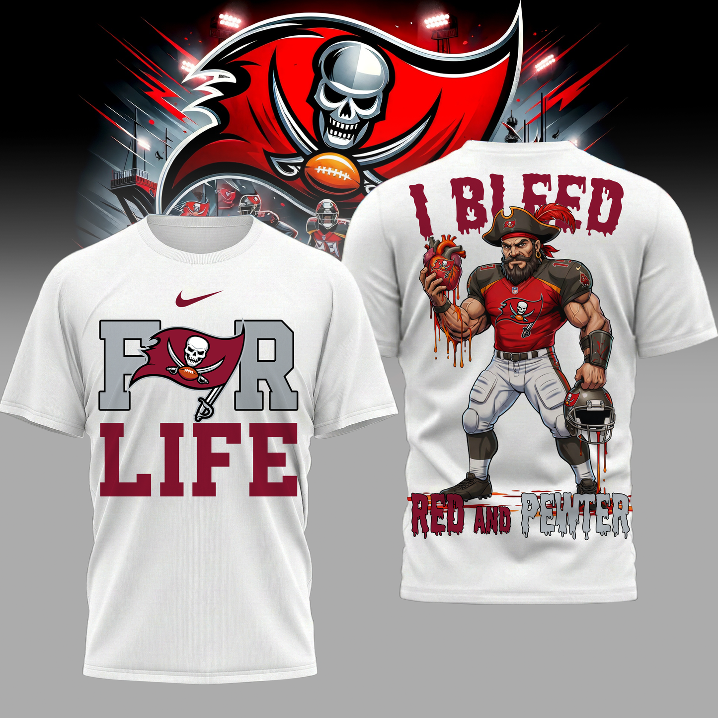 LIMITED EDITION - NEW CUSTOMIZED NFL10 TBB TB BUCCANEERS UNISEX T-SHIRT, POLO & HOODIE
