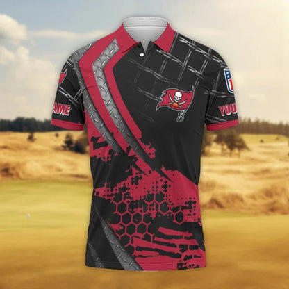 LIMITED EDITION - NEW CUSTOMIZED NFL10 TBB TAMPA BAY BUCCANEERS POLO SHIRT