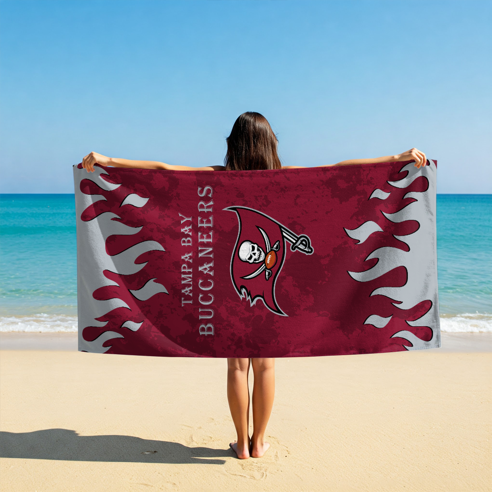 LIMITED EDITION - NEW CUSTOMIZED NFL10 TBB TAMPA BAY BUCCANEERS BEACH TOWEL FOR FAN