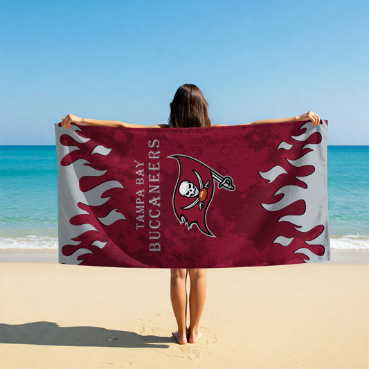 LIMITED EDITION - NEW CUSTOMIZED NFL10 TBB TAMPA BAY BUCCANEERS BEACH TOWEL FOR FAN
