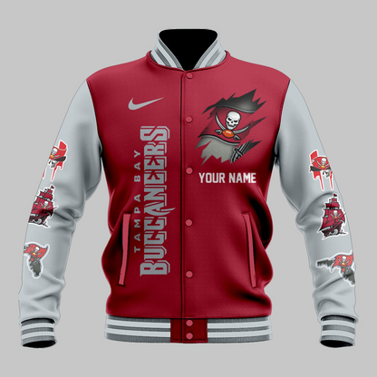 LIMITED EDITION - NEW CUSTOMIZED NFL10 TBB TAMPA BAY BUCCANEERS BASEBALL JACKET