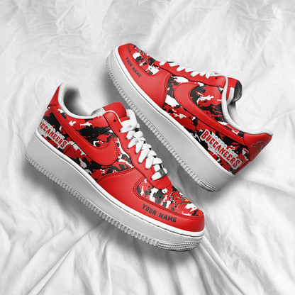 LIMITED EDITION - NEW CUSTOMIZED NFL10 TBB TAMPA BAY BUCCANEERS AF1 SNEAKERS