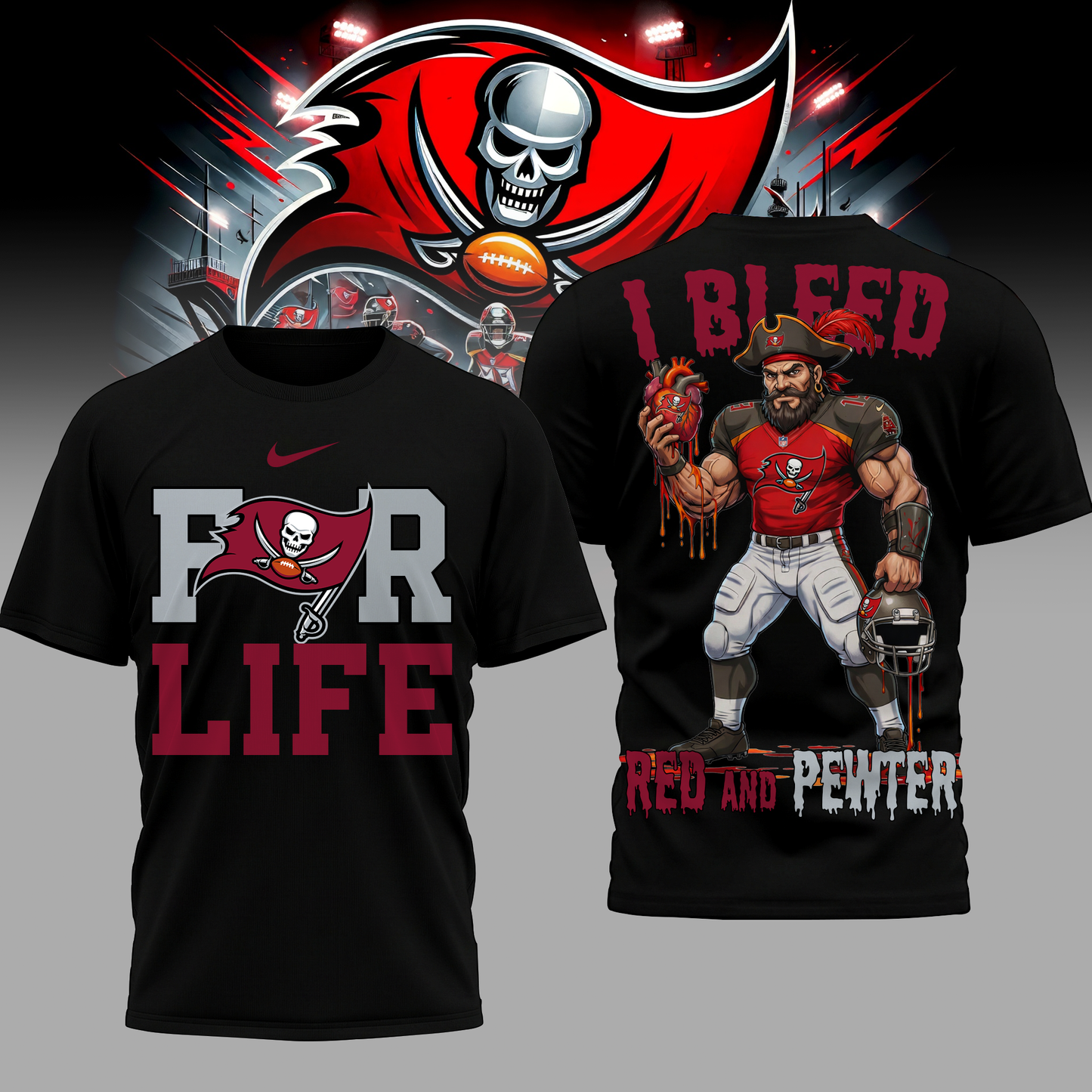 LIMITED EDITION - NEW CUSTOMIZED NFL10 TBB TB BUCCANEERS UNISEX T-SHIRT, POLO & HOODIE