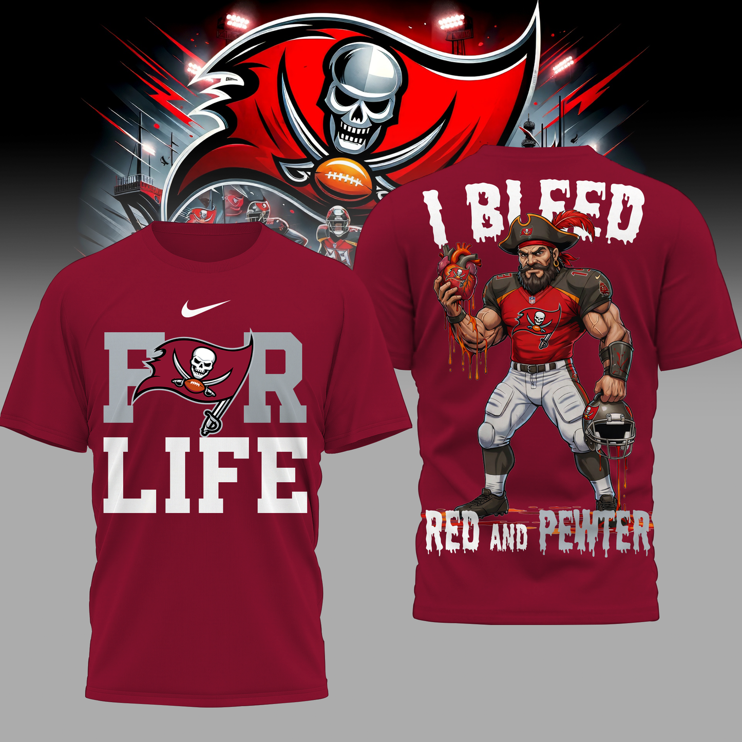 LIMITED EDITION - NEW CUSTOMIZED NFL10 TBB TB BUCCANEERS UNISEX T-SHIRT, POLO & HOODIE