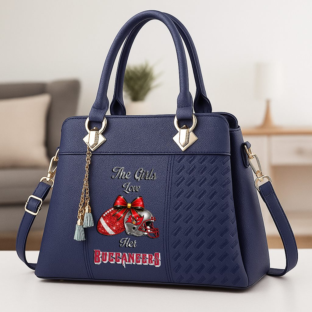 LIMITED EDITION - NEW CUSTOMIZED NFL10 TBB TAMPA BAY BUCCANEERS WOMEN'S ZIP HANDBAG MULTICOLOR