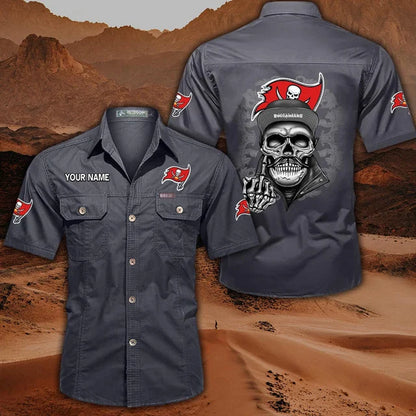 [SPECIAL OFFER] NEW CUSTOMIZED NFL10 TBB TAMPA BAY BUCCANEERS MUTICOLOR MEN'S CARGO SHIRT