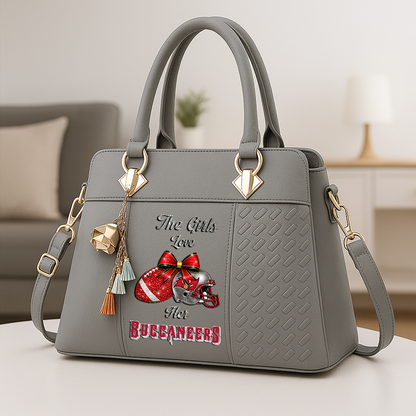 LIMITED EDITION - NEW CUSTOMIZED NFL10 TBB TAMPA BAY BUCCANEERS WOMEN'S ZIP HANDBAG MULTICOLOR