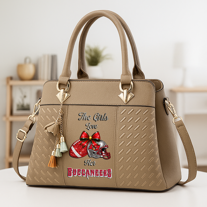 LIMITED EDITION - NEW CUSTOMIZED NFL10 TBB TAMPA BAY BUCCANEERS WOMEN'S ZIP HANDBAG MULTICOLOR