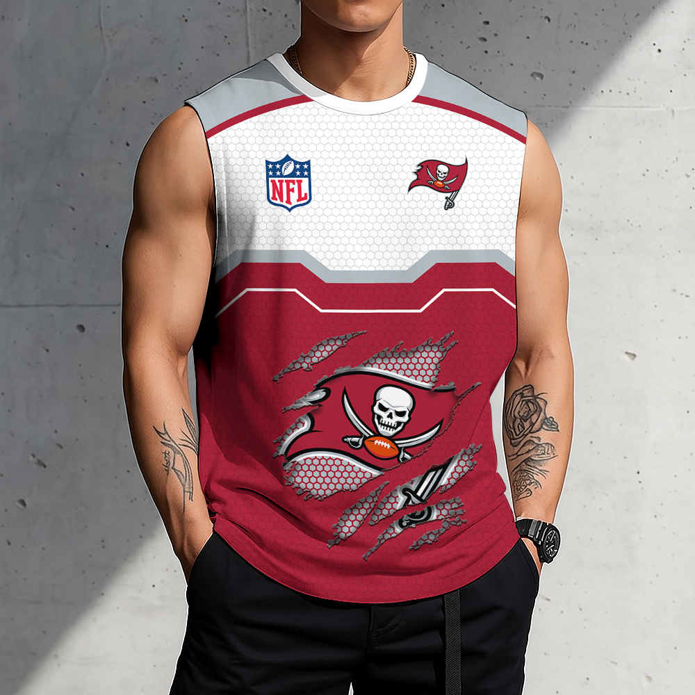 LIMITED EDITION - NEW CUSTOMIZED NFL10 TBB TAMPA BAY BUCCANEERS MEN'S GYM SHIRT