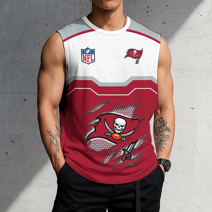 LIMITED EDITION - NEW CUSTOMIZED NFL10 TBB TAMPA BAY BUCCANEERS MEN'S GYM SHIRT