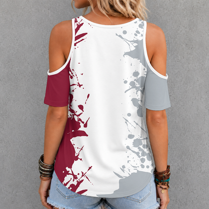 [SPECIAL OFFER] NEW CUSTOMIZED NFL10 TBB TAMPA BAY BUCCANEERS CRISS CROSS V-NECK TOP