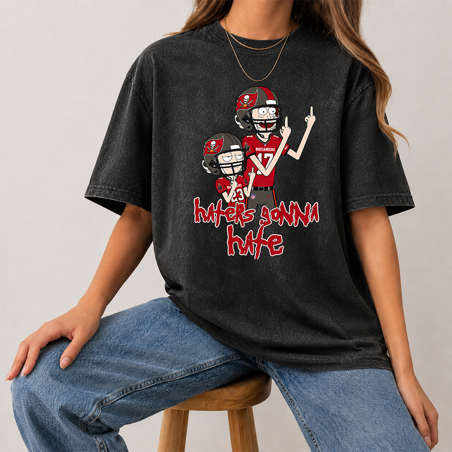 [SPECIAL OFFER] NEW CUSTOMIZED NFL10 TBB TAMPA BAY BUCCANEERS FUNNY MULTICOLOR WASHED TEE