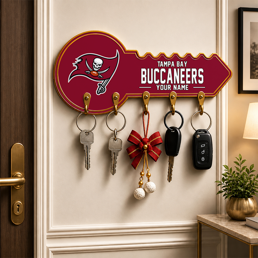 [SPECIAL OFFER] NEW CUSTOMIZED NFL10 TBB TAMPA BAY BUCCANEERS WALL KEY HOLDER FOR HOME