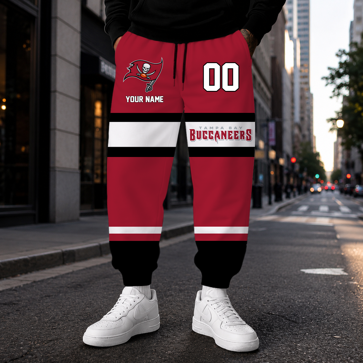LIMITED EDITION - NEW CUSTOMIZED NFL10 TBB TAMPA BAY BUCCANEERS SWEATPANTS