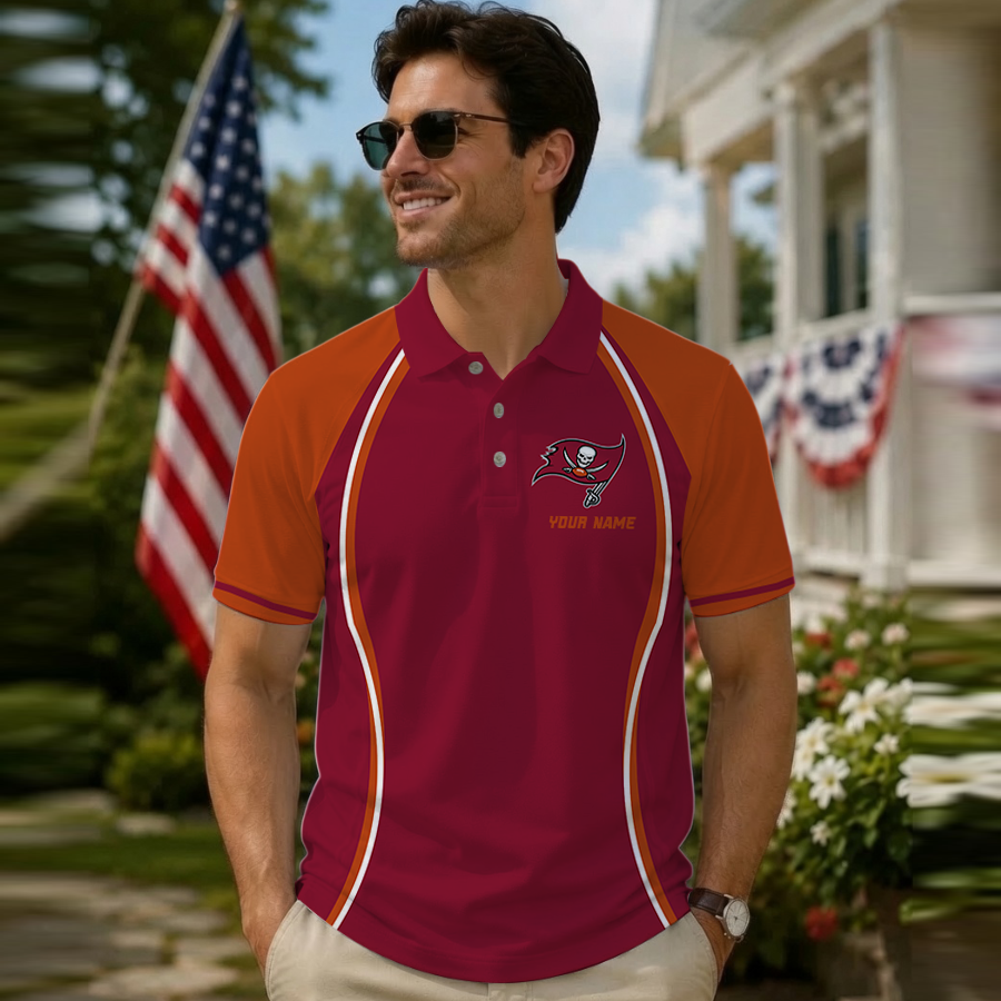 [SPECIAL OFFER] NEW CUSTOMIZED NFL10 TBB TAMPA BAY BUCCANEERS POLO SHIRT
