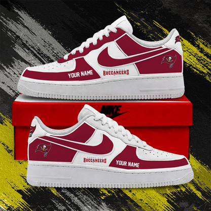 LIMITED EDITION - NEW CUSTOMIZED NFL10 TBB TAMPA BAY BUCCANEERS AF1 SHOES