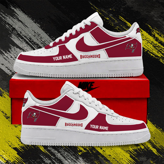 LIMITED EDITION - NEW CUSTOMIZED NFL10 TBB TAMPA BAY BUCCANEERS AF1 SHOES