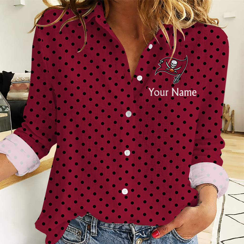 LIMITED EDITION - NEW CUSTOMIZED NFL10 TBB TAMPA BAY BUCCANEERS WOMEN CASUAL SHIRT